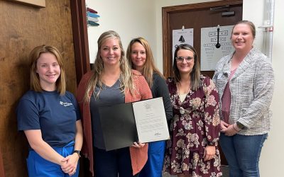 Senatorial Commendation for Angela Simmerman’s Office at Twin City Medical Center