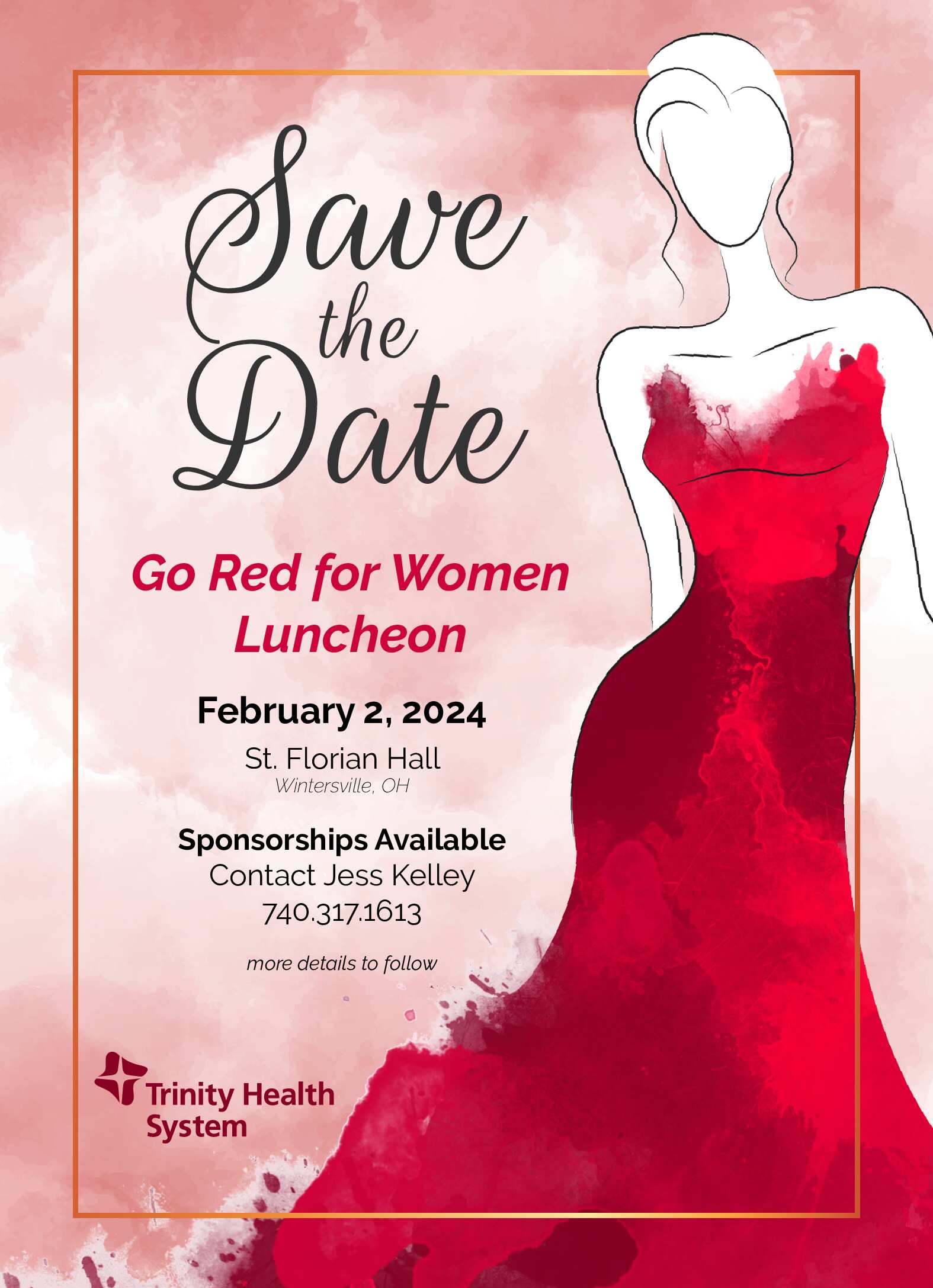 Now Open! Sponsorships for Trinity Health System's Go Red for